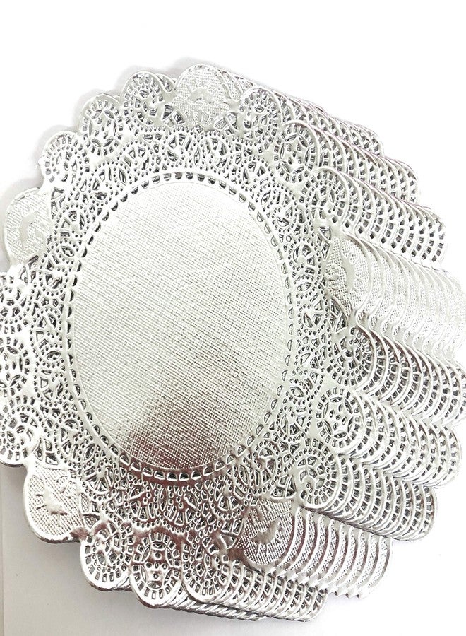 PEPPERLONELY 50 PC Silver Classic Metallic Doilies, 6 Inch - Image 2