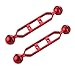 LetonPower Red 7" Double Ball Aluminum Alloy Extension Arm, 1" Ball Head Connector Underwater Arm for Strobe/Video - Image 2