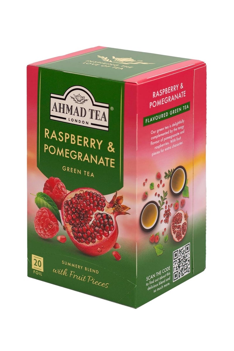 Ahmedtea Raspberry & Pomegranate Green Tea - 20 Foil - Image 2