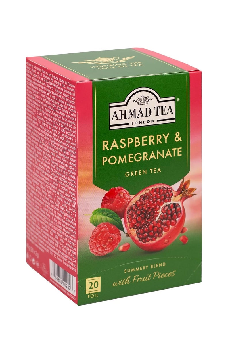 Ahmedtea Raspberry & Pomegranate Green Tea - 20 Foil - Image 3