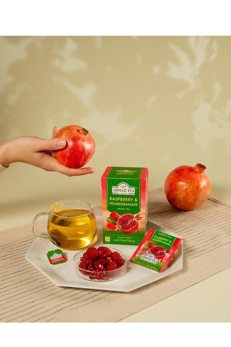 Ahmedtea Raspberry & Pomegranate Green Tea - 20 Foil - Image 5