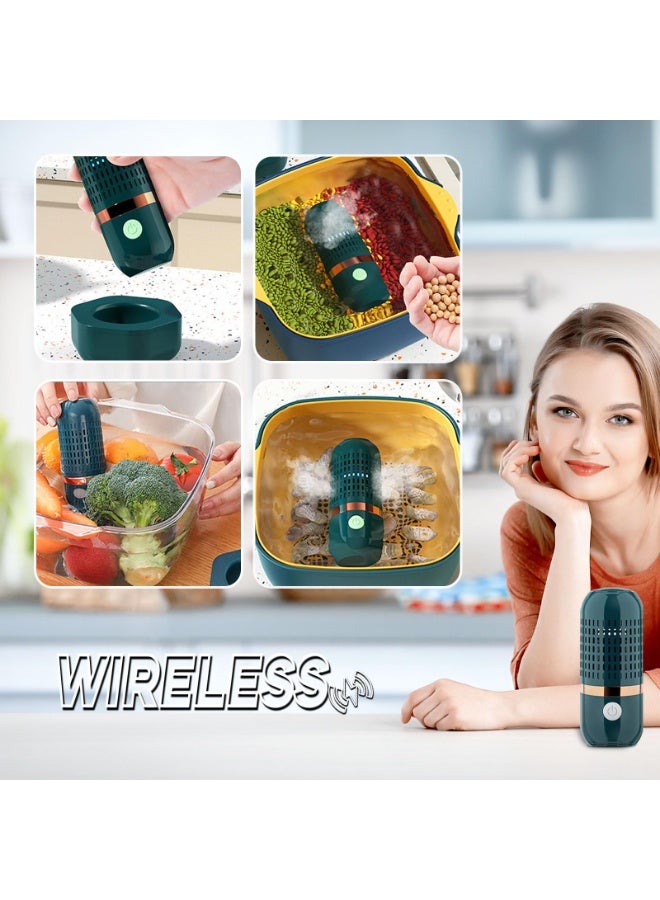 Fruit and Vegetable Washing Machine Fruit Vegetable Cleaner Device Veggie Washer, Portable USB Wireless Produce Washer Fruit Wash with OH-ion Purification Technology for Cleaning Food - Image 5