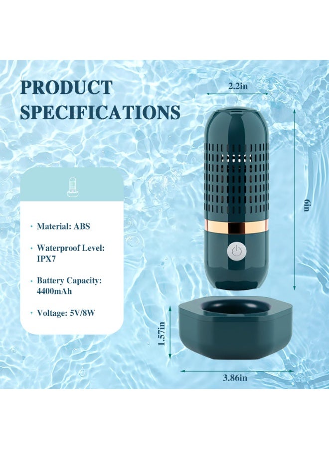 Fruit and Vegetable Washing Machine Fruit Vegetable Cleaner Device Veggie Washer, Portable USB Wireless Produce Washer Fruit Wash with OH-ion Purification Technology for Cleaning Food - Image 2