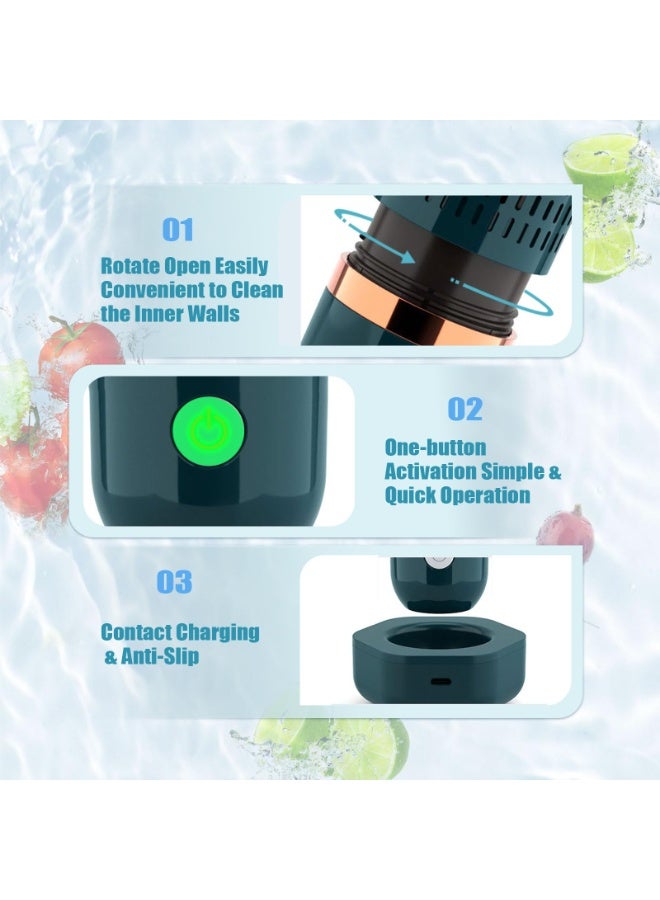 Fruit and Vegetable Washing Machine Fruit Vegetable Cleaner Device Veggie Washer, Portable USB Wireless Produce Washer Fruit Wash with OH-ion Purification Technology for Cleaning Food - Image 4