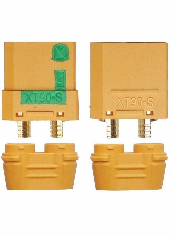 Spark-proof male and female connectors XT90S female connectors are suitable for RC quadcopter brushless motors, FPV drone lithium polymer batteries, ESCs, and charging cables. - Image 1