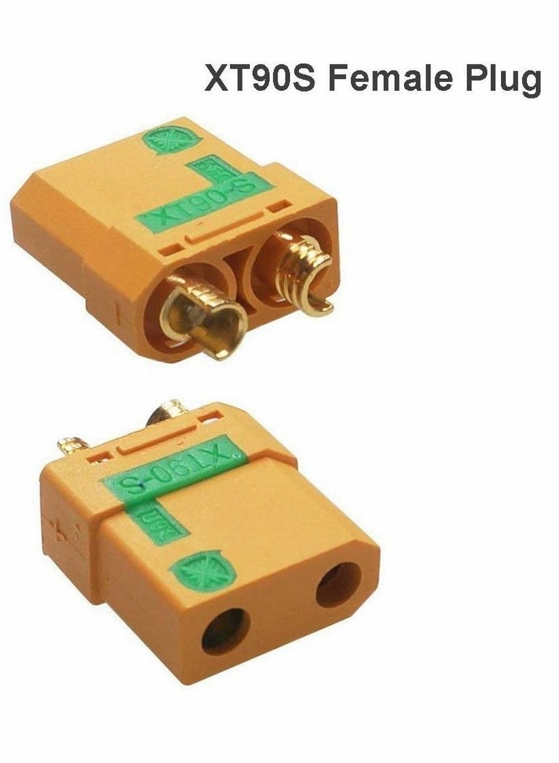 Spark-proof male and female connectors XT90S female connectors are suitable for RC quadcopter brushless motors, FPV drone lithium polymer batteries, ESCs, and charging cables. - Image 2