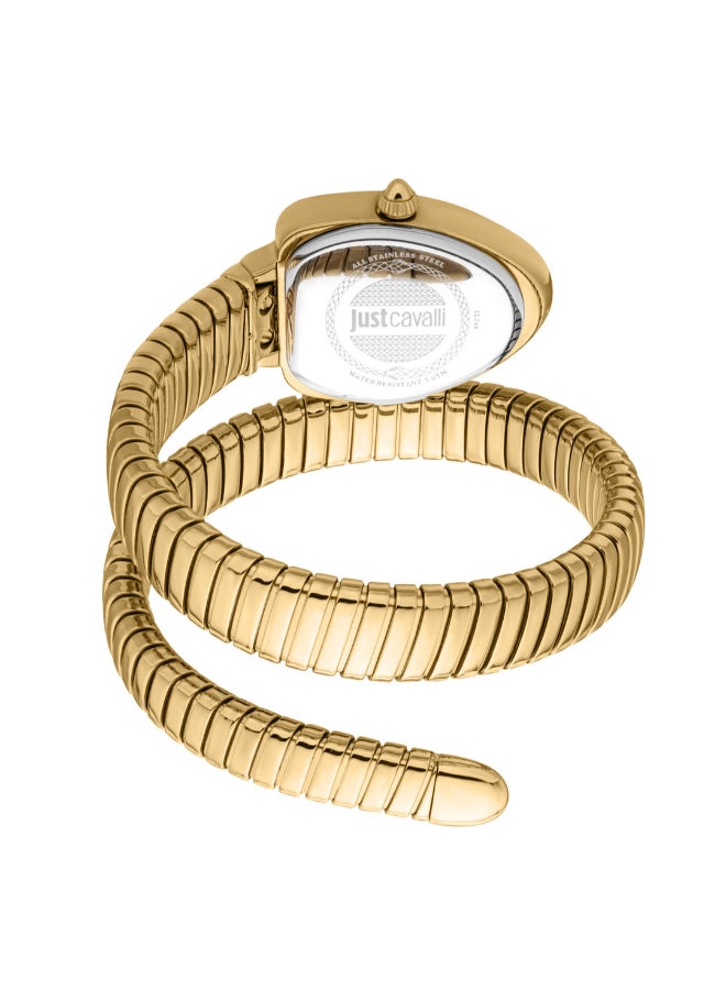 Just Cavalli ساعة كواتز ذهبية اللون بقرص أحمر من جاست كافالي للنساء - JC1L249M0025 - Image 3