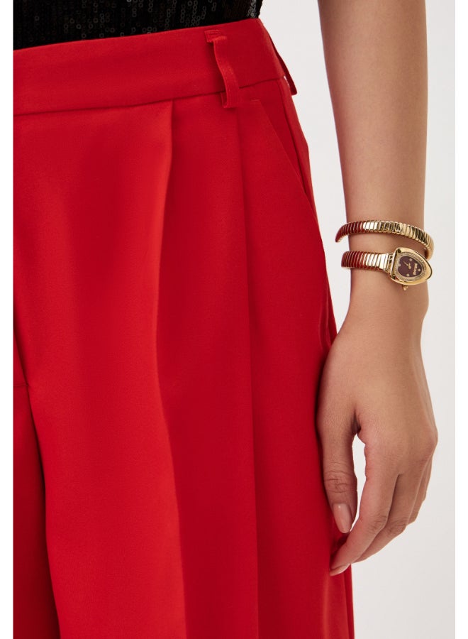 Just Cavalli ساعة كواتز ذهبية اللون بقرص أحمر من جاست كافالي للنساء - JC1L249M0025 - Image 4