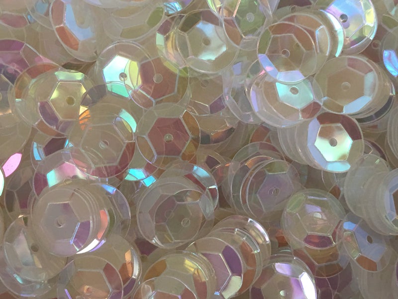 Golden Leaf Sequins 8mm 800/Pkg Clear Iridescent - Image 3