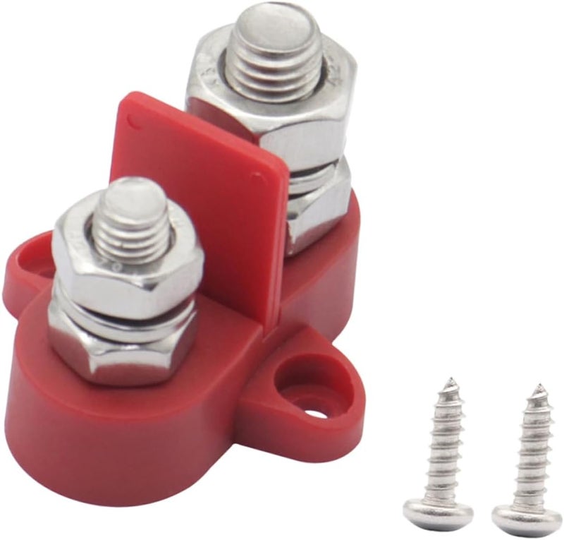 Ciieeo 1set Dual Junction Post Battery Power Distribution Terminal Block Spacer for Trucks Rvs Boats Heavy-duty Connector Easy to Install Design - Image 1
