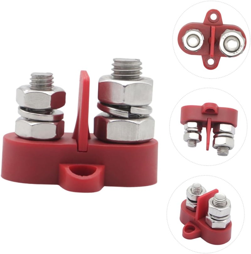 Ciieeo 1set Dual Junction Post Battery Power Distribution Terminal Block Spacer for Trucks Rvs Boats Heavy-duty Connector Easy to Install Design - Image 3
