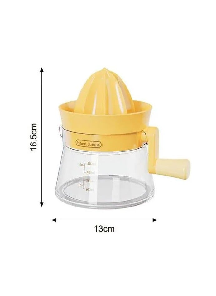 Lemon Juicer with Hand Crank and Nozzle Food Grade Citrus Juicer Detachable and Washable 6.5x5.1 Inch Manual Juicer for Home Kitchen, Orange Juice Machine (Green)  - Image 2