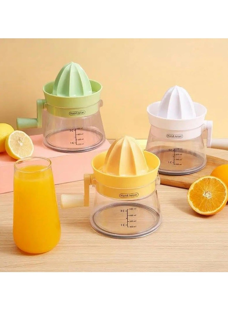 Lemon Juicer with Hand Crank and Nozzle Food Grade Citrus Juicer Detachable and Washable 6.5x5.1 Inch Manual Juicer for Home Kitchen, Orange Juice Machine (Green)  - Image 4