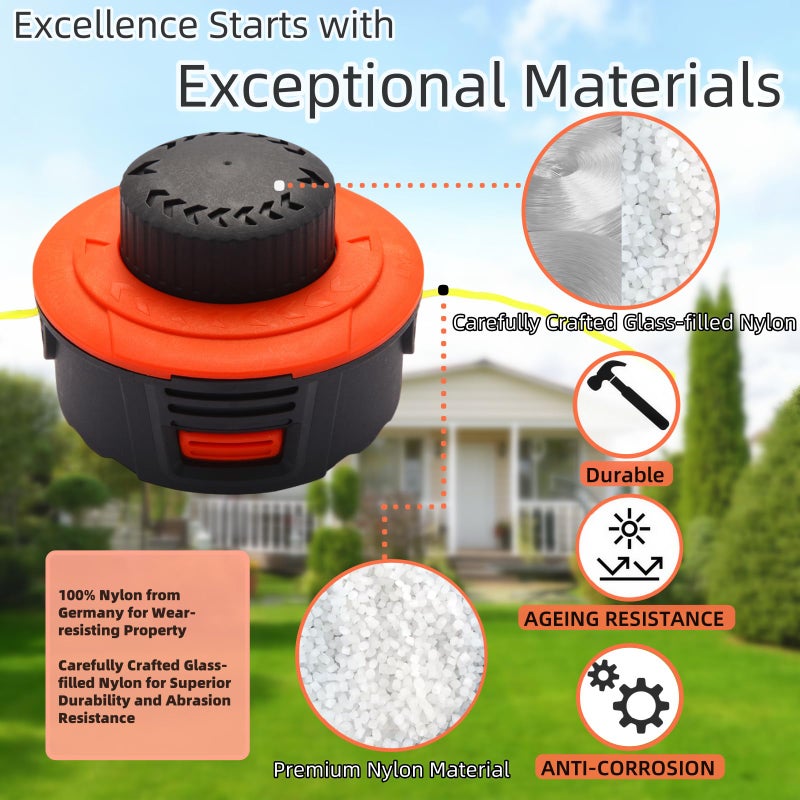 Quintillus H02 Weed Eater Head Universal Trimmer Head String Trimmer Head Bump Feed Weed Wacker Head Grass Trimmer Head Replacement for Weed Warrior, Echo, Husqvarna, Comes with .095 Trimmer Line - Image 3