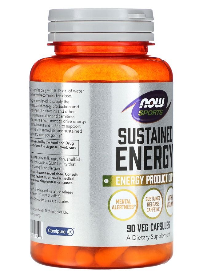 now Sustained Energy 90 Veg Capsules - Image 2