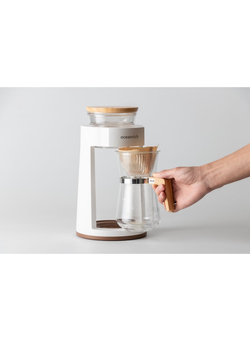Oceanrich CR8350BD Automatic Rotating Pour Over Coffee Maker – Portable Battery Powered Drip Coffee Brewer with Glass Carafe - Image 5