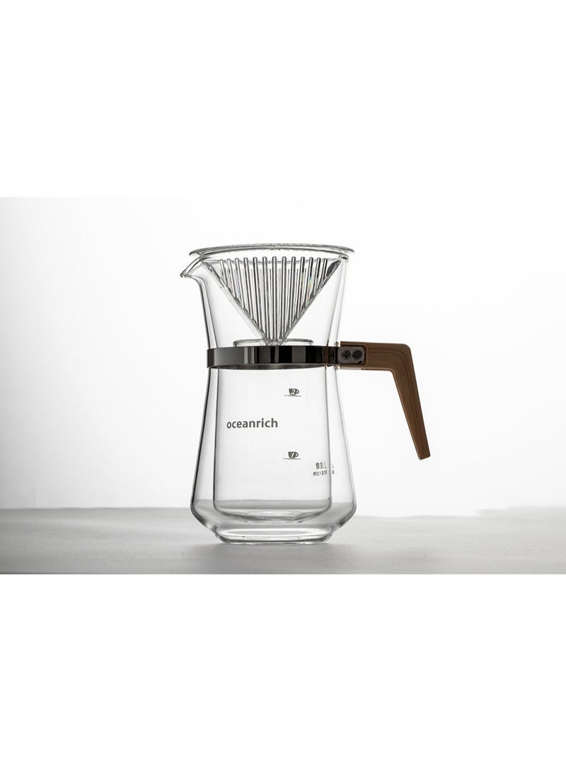 Oceanrich CR8350BD Automatic Rotating Pour Over Coffee Maker – Portable Battery Powered Drip Coffee Brewer with Glass Carafe - Image 3