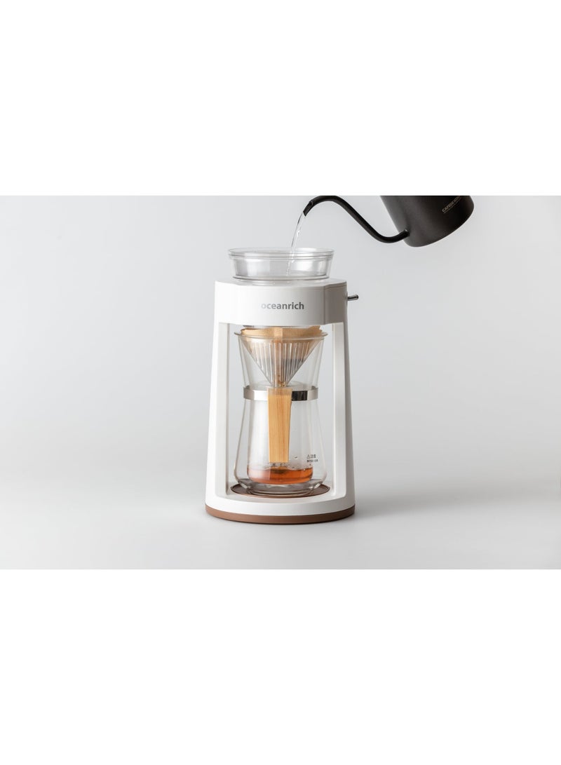 Oceanrich CR8350BD Automatic Rotating Pour Over Coffee Maker – Portable Battery Powered Drip Coffee Brewer with Glass Carafe - Image 4
