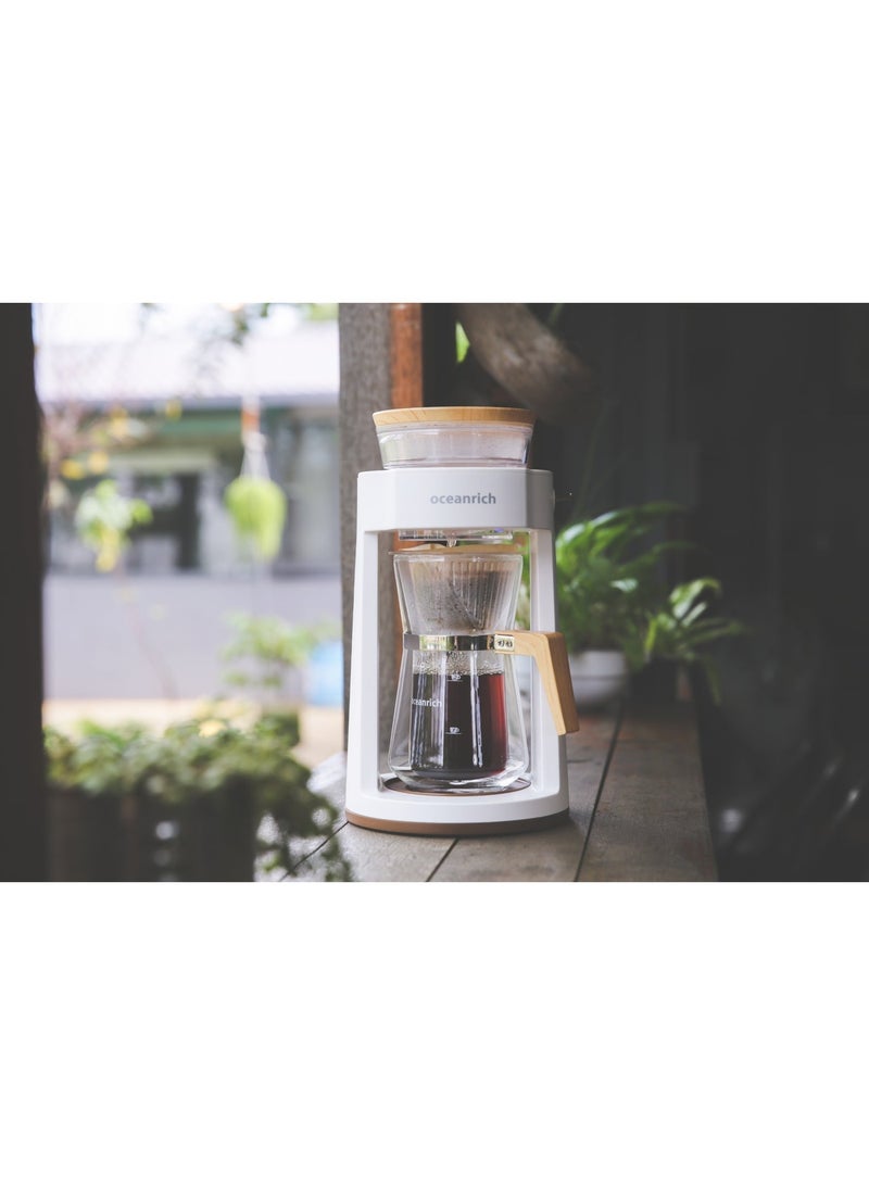 Oceanrich CR8350BD Automatic Rotating Pour Over Coffee Maker – Portable Battery Powered Drip Coffee Brewer with Glass Carafe - Image 2