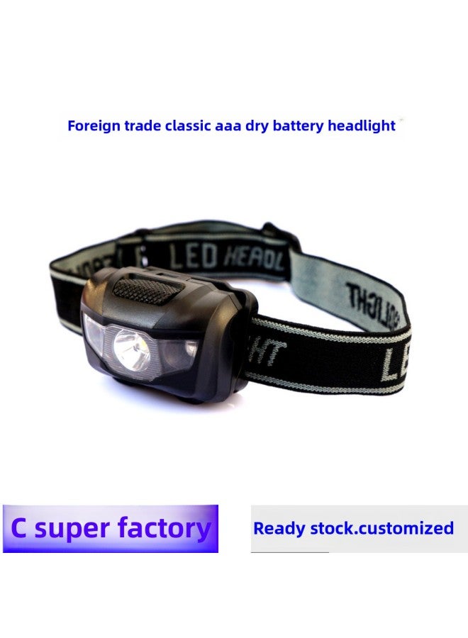 Support Custom Hot Sale AAA Dry Battery Hiking Camping Emergency Outdoor Sports LED Lighting Headlight-Color:Royal Blue  - Image 1
