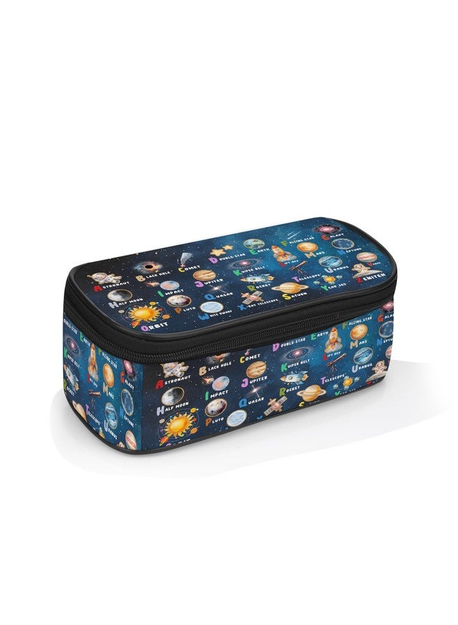 ROVOZAR Space Pencil Case, Astronaut Pencil Box for Kids Planet Pen Bag, Large Capacity Galaxy Pen Pouch with Zipper Compartments for School Office - Image 5