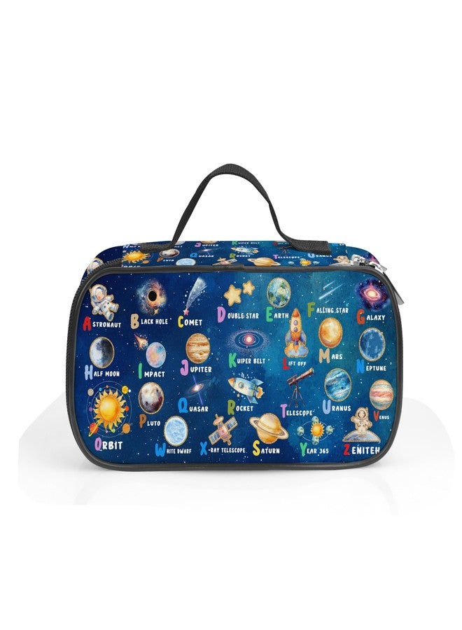 ROVOZAR Space Pencil Case, Astronaut Pencil Box for Kids Planet Pen Bag, Large Capacity Galaxy Pen Pouch with Zipper Compartments for School Office - Image 1