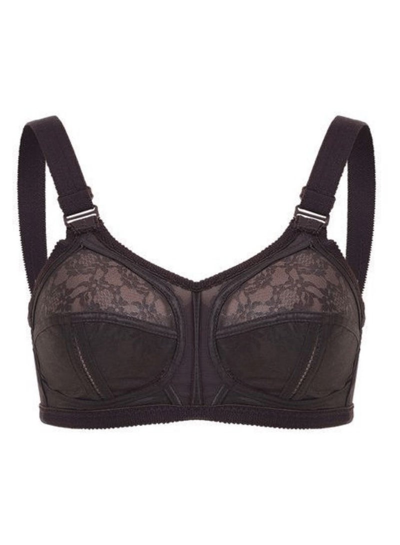 Lasso Non Padded Wire Free Lace Bras - 2 Pieces - Colours (grey - brown) - Image 3