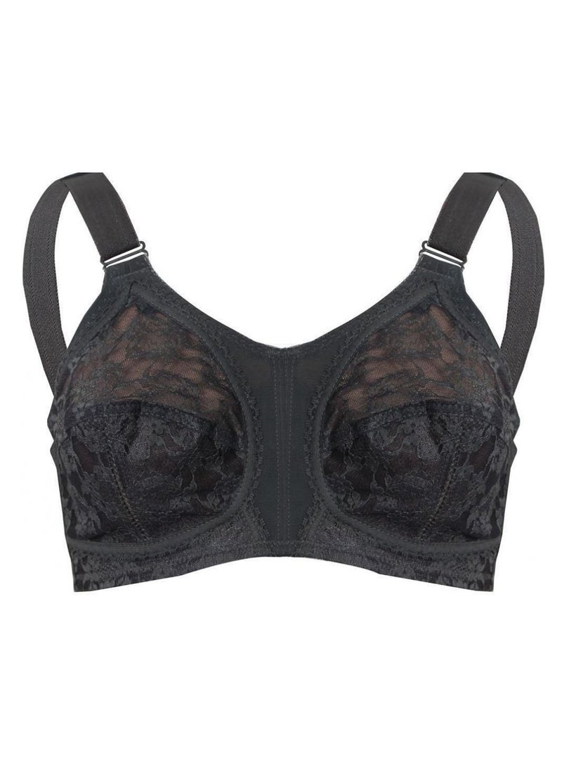 Lasso Non Padded Wire Free Lace Bras - 2 Pieces - Colours (grey - brown) - Image 2