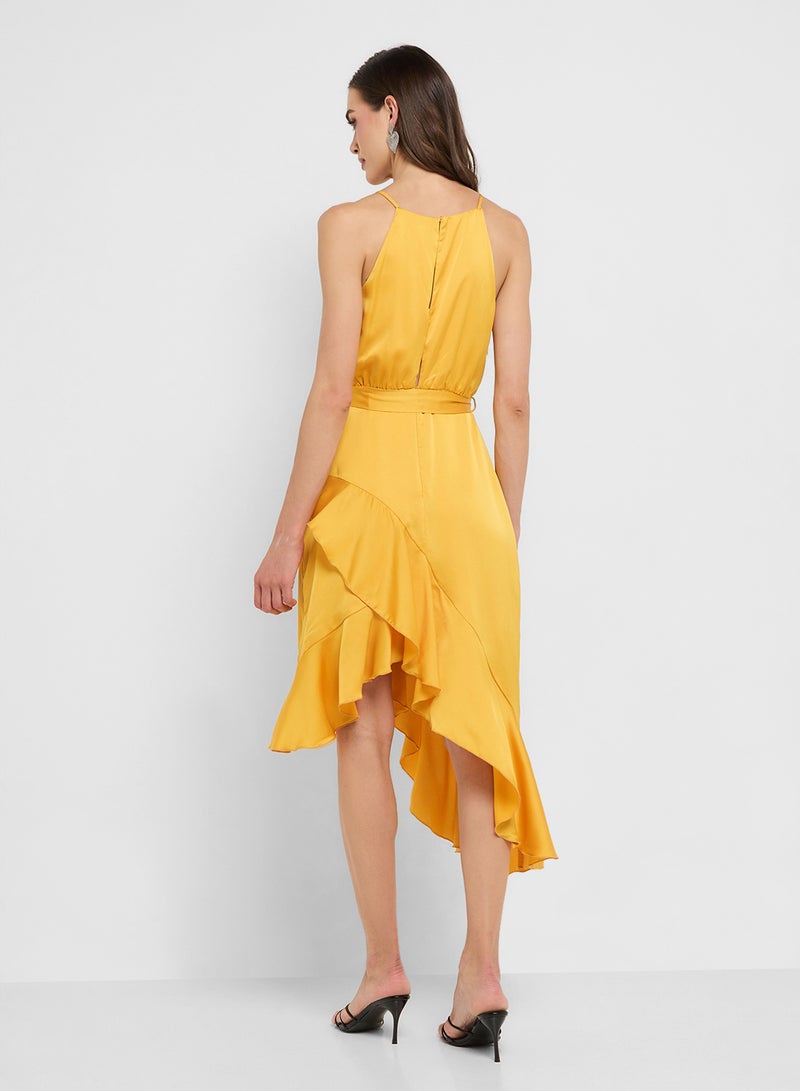Style Cheat Ruffled Asymmetrical Dress - Image 2