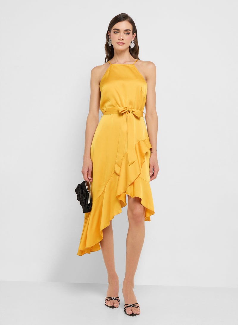 Style Cheat Ruffled Asymmetrical Dress - Image 4