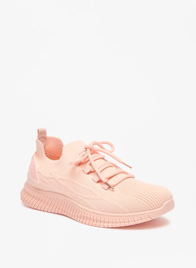 Oaklan by Shoexpress Women's Textured Slip-On Sports Shoes With Lace Detail