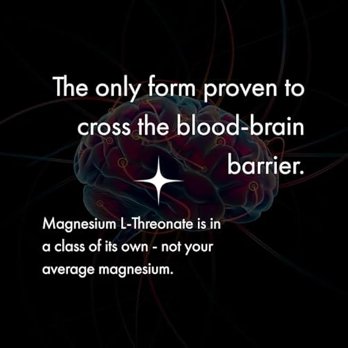 NAOMI Magnesium L-Threonate with 2,000mg Patented Magtein®, High Absorption Elemental Magnesium, Memory Supplement - Brain Health, Focus, Nerve Support, Heart Health, Natural Sleep Aid, 60 Veggie Caps - Image 4