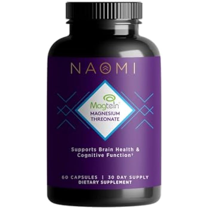 NAOMI Magnesium L-Threonate with 2,000mg Patented Magtein®, High Absorption Elemental Magnesium, Memory Supplement - Brain Health, Focus, Nerve Support, Heart Health, Natural Sleep Aid, 60 Veggie Caps - Image 1