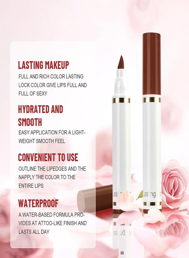 QIDSTERS Hydrating Matte Lip Stain, 24 Hour Lipstick Lip Liner Pencil, With High Color Makeup Long Lasting Waterproof Smudge Proof Formula (07, 6 Count (Pack of 1)) - Image 4