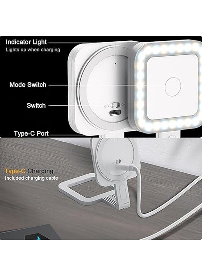 مصباح LED مغناطيسي للهواتف المحمولة، ضوء سيلفي محمول لجهاز iPhone مزود بـ 6 أوضاع إضاءة، إضاءة جيب لتصوير الفيديو. - Image 5