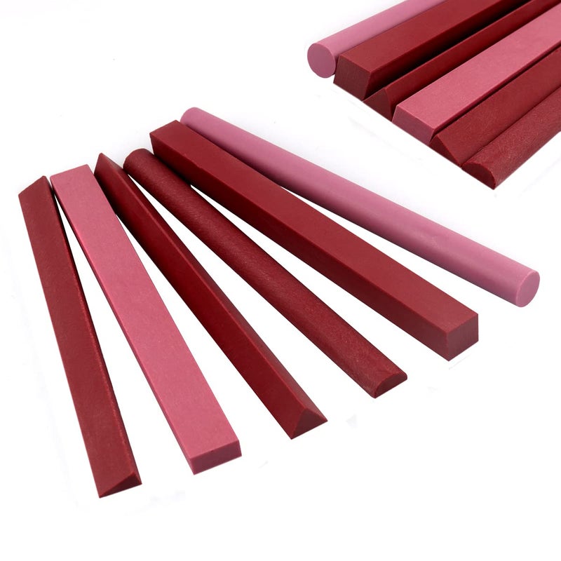 CBRIGHT Sharpening Stone Set, 6pcs 3000# Ruby Whetstone Kit Small Fine Polishing Sharpener Stone for Sharpen Chisel Gouge,Knife and Bladed Cutting Tools, Variety of Shapes[Length:100mm(3.94Inch)] - Image 1
