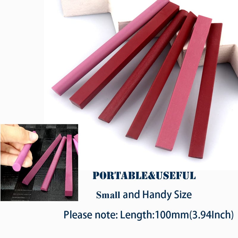 CBRIGHT Sharpening Stone Set, 6pcs 3000# Ruby Whetstone Kit Small Fine Polishing Sharpener Stone for Sharpen Chisel Gouge,Knife and Bladed Cutting Tools, Variety of Shapes[Length:100mm(3.94Inch)] - Image 4