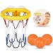 Auvitaya Bath Toys Bathtub Basketball Hoop for Kids Toddlers Bath Shower Toys for Kids Strong Suction Cup Basketball Hoop 3 Soft NoHole Balls Set for Toddlers Boys and Girls - Image 2