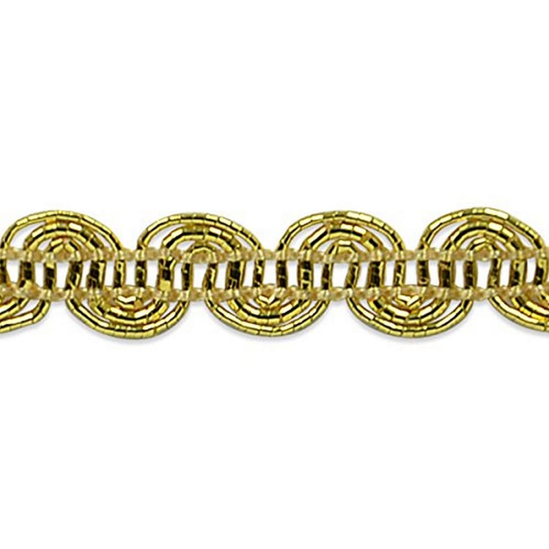 Expo International Trims by The Yard Pia Metallic Scroll Braid Trim, 1/4-Inch Versatile Trim for Sewing, Washable Decorative Trim for Fashion, Craft, or Home Decor Items, 20-Yard Cut, Gold - Image 3