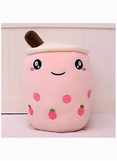 Y&D SYOSI Cute Milk Tea Cup Stuffed Boba Food Shaped Plush Toy for Kids (Pink Strawberry, 9.4In)  - Image 5