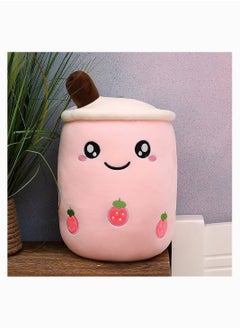 Y&D SYOSI Cute Milk Tea Cup Stuffed Boba Food Shaped Plush Toy for Kids (Pink Strawberry, 9.4In)  - Image 4