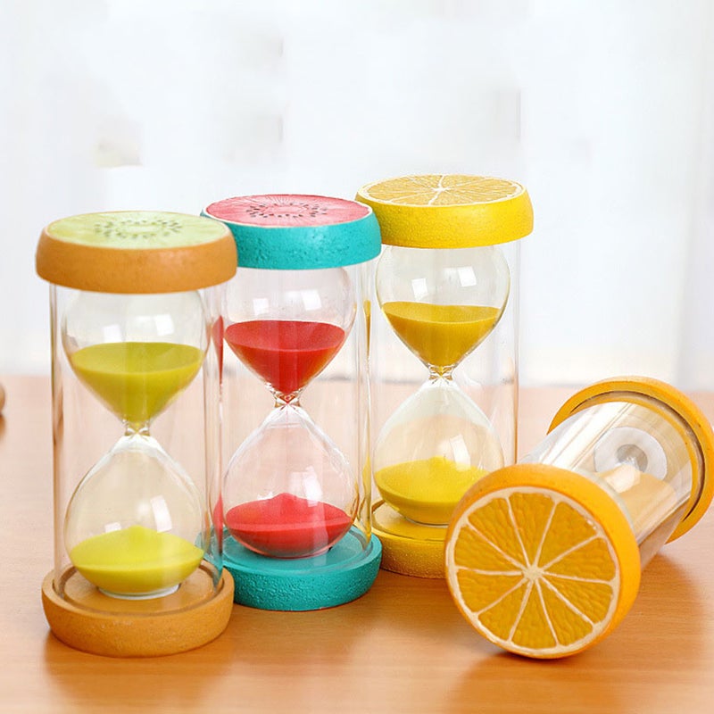 1Pc 15 Fruit Pattern Sand Clock Timers Decoration Children's Time Toy Home Ornaments Birthday Wedding (Watermelon) - Image 3