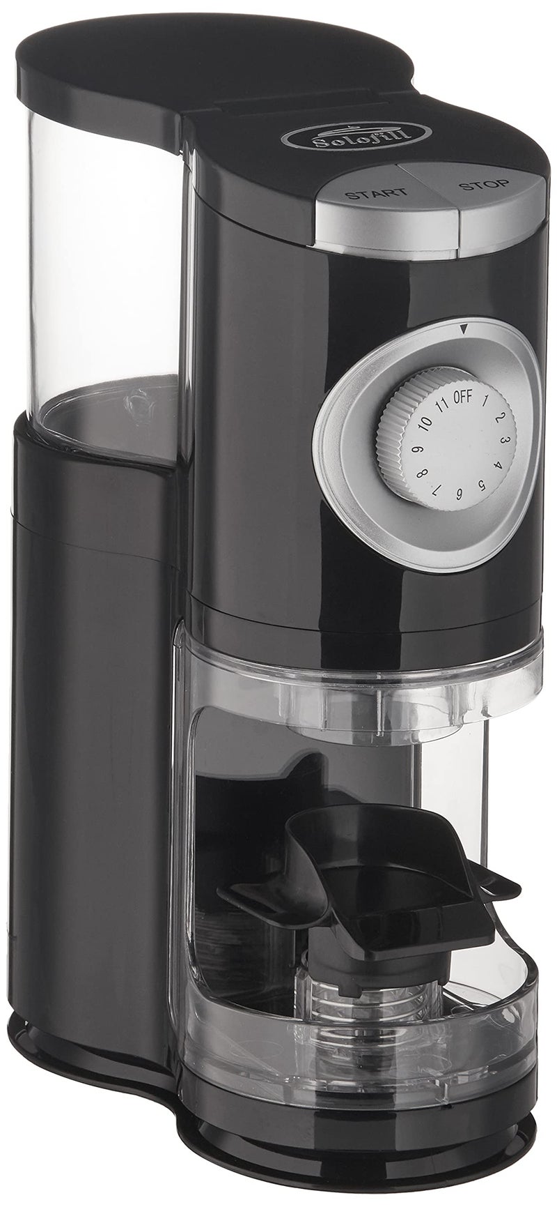 Solofill SOLOGRIND 2in1 Automatic Single Serve Coffee Burr Grinder for Coffee PodBlack1 EA