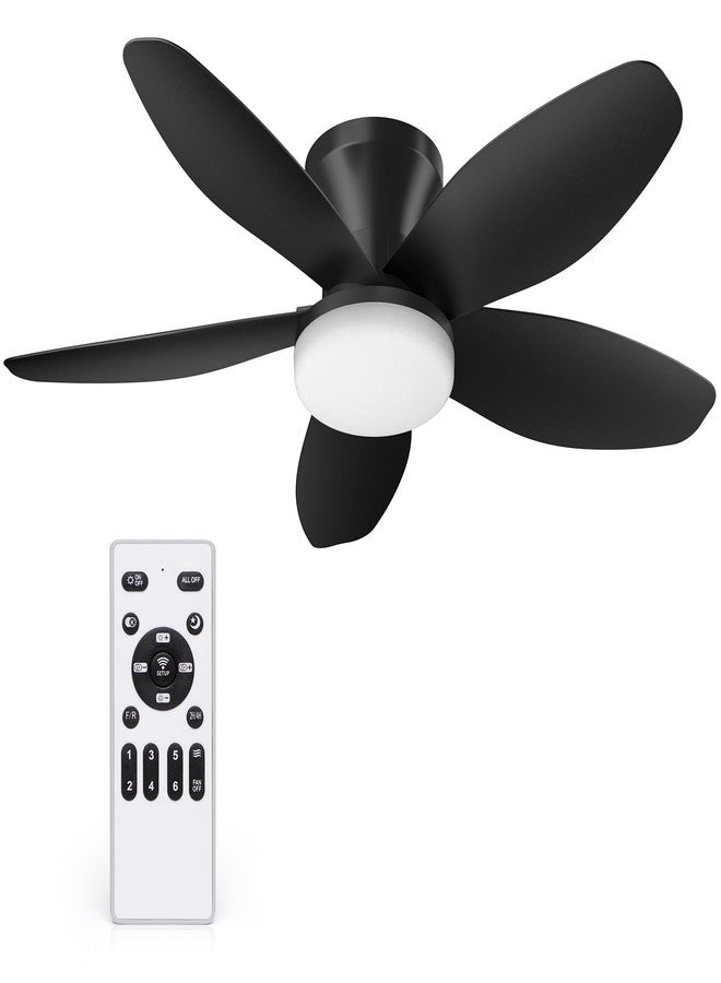 Orabriz 35 Inch Ceiling Fan with Lights and Remote Control, Quiet Modern Low Profile Fan Light with 6 Speeds, Dimmable LED, Reversible Blades for Bedroom Living Room Indoor/Outdoor, White - Image 1
