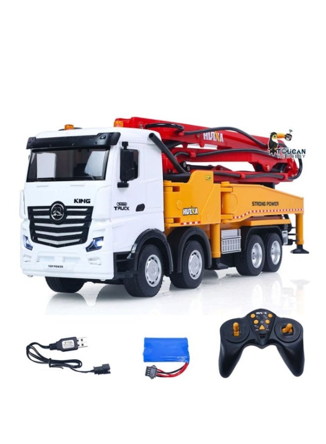 Huina 1381 RC Concrete Pump Truck 1:18 Scale, 2.4GHz 11-Channel with Folding Boom, Yellow/RED - Image 5