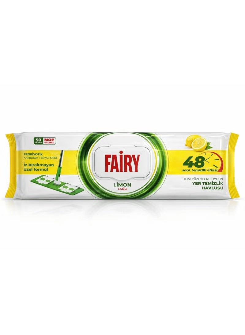 Lemon Floor Cleaning Wet Wipes – 50 Wipes
