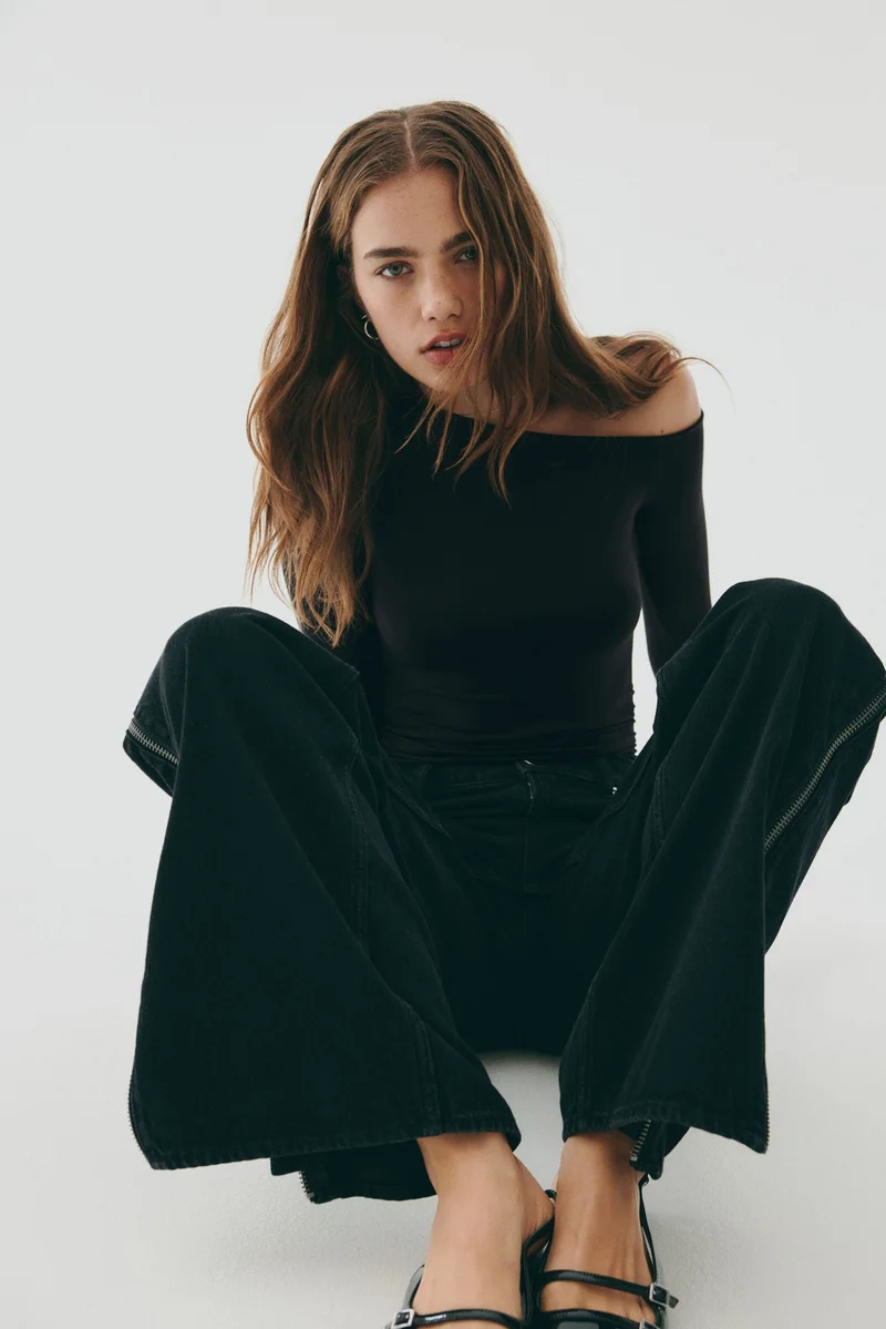 H&M Draped one-shoulder top