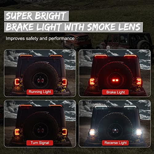 Aaiwa High Mount Brake Light with Turn Signals & Brake Lights, Extra Tail Light For Jeep Wrangler JK JKU 2007-2018 Upgrade Roof Tail Lights - Image 3