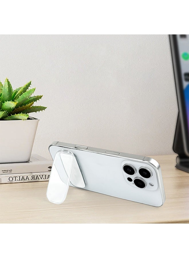 حامل هاتف صغير محمول مع مرآة، قابل للطي، 4 حوامل هواتف بمرآة بيضاء، دعم مستقر، مناسب للهواتف والأجهزة اللوحية - Image 2