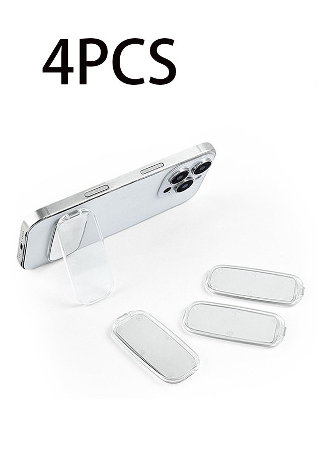 حامل هاتف صغير محمول مع مرآة، قابل للطي، 4 حوامل هواتف بمرآة بيضاء، دعم مستقر، مناسب للهواتف والأجهزة اللوحية - Image 1